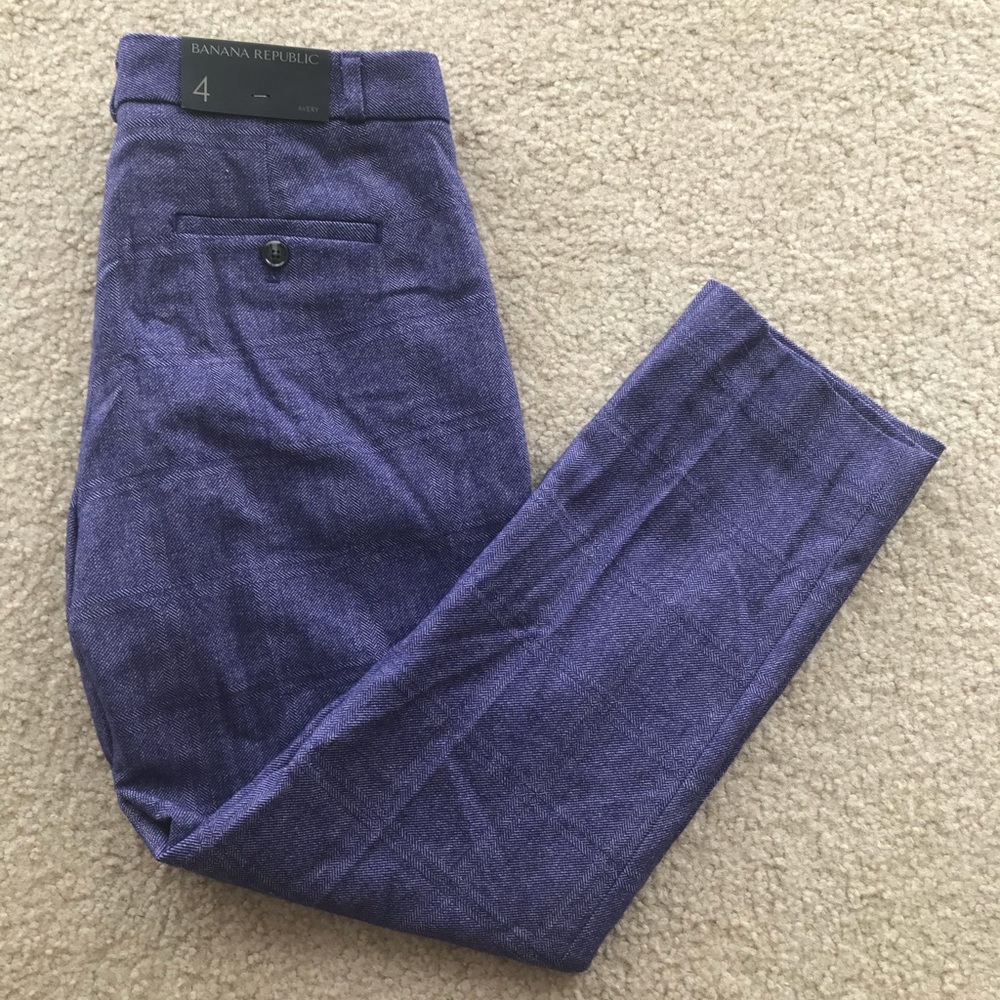 🆕 NWT banana republic purple cropped Avery pants
